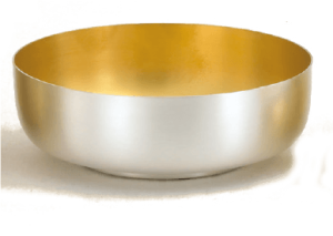 Open Ciborium - 6⅛" Bowl, Silver, Gold-Line