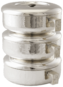 3pc. Stacking Ciboria Set, Hammered