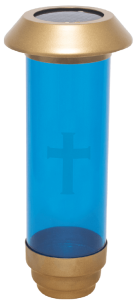 Solar - Gold w/ BLUE-NO Filigree W/ Stake