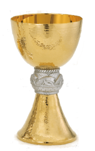 Chalice w/ Bowl Paten, Hammered