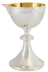 Chalice w/ Pouring Spout-Silverplate gold line