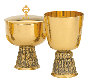 Chalice w/Bowl Paten Hammered