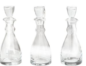 3pc. Chrismal Bottles